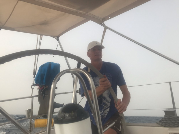 SY Montana, Swan 48 sailing through dust from Sahara
