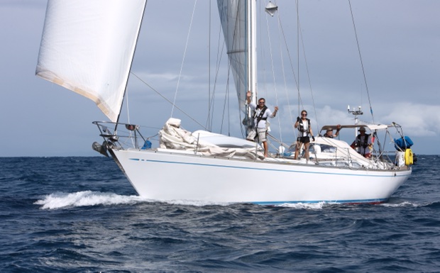 SY Montana, Swan 48 shortly before finish in St. Lucia at the ARC 2020